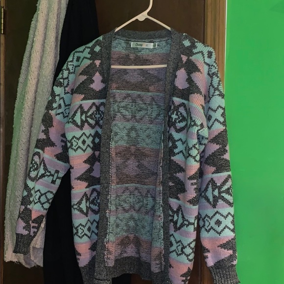 Colorful Pastel Patterned Sweater M/L - Picture 1 of 5